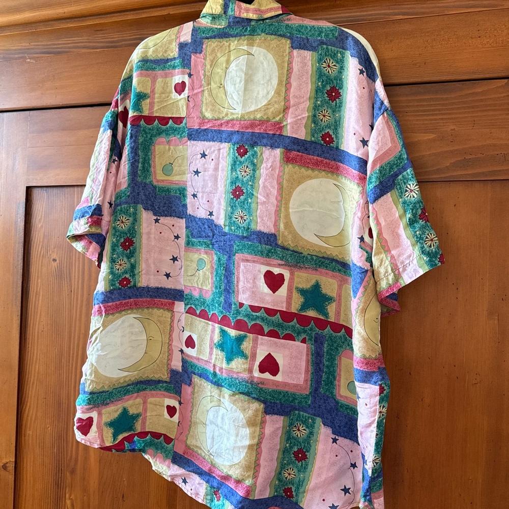 Vintage The Limited celestial silk button down
